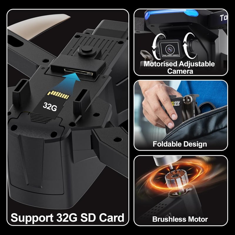 Toladrone TD31GPS GPS Drón 4K Kamerával - 5G FPV Átvitel, Kefementes Motor, Automatikus Visszatérés Funkció, Kezdőknek és Haladóknak