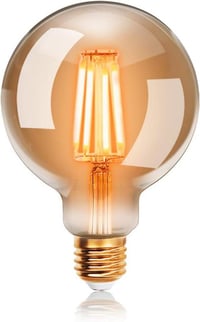 Edison stílusú EXTRASTAR 8W-os E27 vintage LED izzó, G80 gömb 1