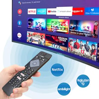 FOXRMT Univerzális Távirányító Philips Ambilight 4K Smart TV-hez - Előre Programozott Csere Távirányító Netflix Gombbal, 10m Hatótávolság 5