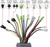 BuyWeek 36V/48V 500W/750W Kefe Nélküli Motor Vezérlő Készlet 866 LCD Kijelzővel - Elektromos Kerékpár és Roller Vezérlő Egység 22mm Kormányr 2