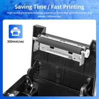 NetumScan 80mm POS Hőpapíros Nyugtanyomtató - 300mm/s Sebességű, Automatikus Vágóval, USB/Ethernet Csatlakozással, Windows/Mac/Linux Kompati 4
