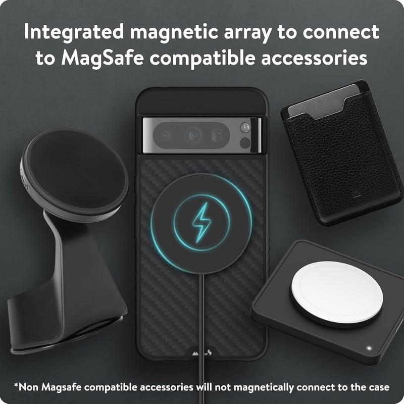 Mous Limitless 5.0 Carbon Fibre Tok Google Pixel 8 Pro MagSafe Kompatibilis Védőtok Szénszálas Mobiltelefon Burkolat