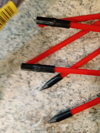 Bețe de aliniere pentru golf flintronic, 2 bucăți, pliabile — defecte, funcționează parțial: sistemul de îmbinare este rupt (stare: vezi a doua imagine) 3