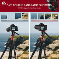 EVUMO Mini Állványfej - Dupla Panoráma 360° Kameraállvány Videófej, 250g Fluid Fej, Arca-Swiss Kompatibilis, DSLR/Kamera/Telefon, 4kg Teherb 4