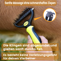PetCay Prémium Aljszőrzet Kefe - Csomóbontó Kutyáknak és Macskáknak Közepes és Hosszú Szőrre - Allergiavédelem, Gyors Szőrtelenítés 4