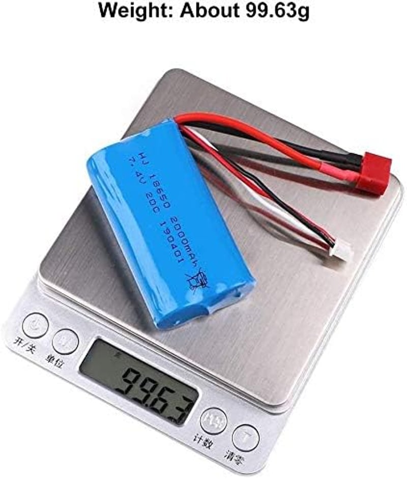 WLtoys RC terepjáró akkumulátor szett: 2db 7,4V Li-ion + USB töltő