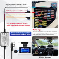 Dashcam kábelkészlet parkoló módhoz - Range Tour USB-C hardwire kit 12V-24V 5