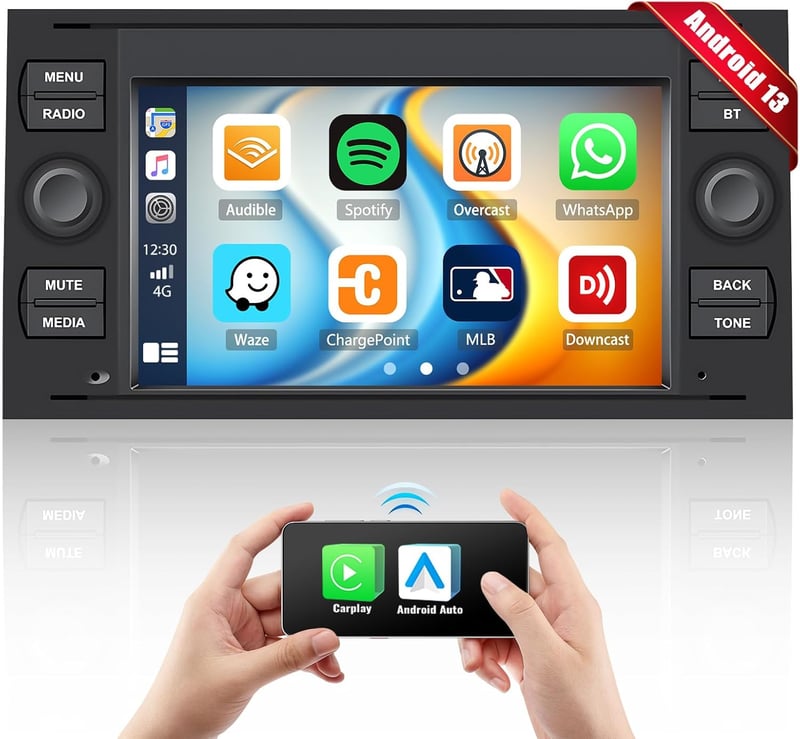 Ford Focus Android 13 autórádió 7" érintőképernyővel, CarPlay, 2+64GB, GPS, Bluetooth