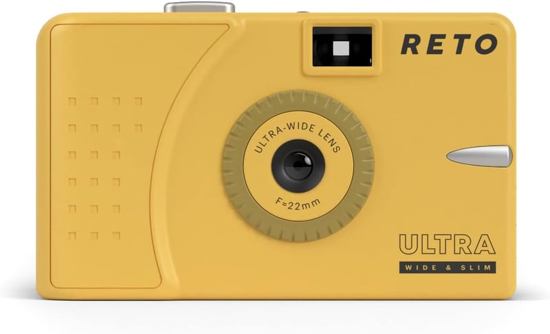 RETO sárga egyszerhasználatos széles látószögű fényképezőgép 35mm-es filmhez