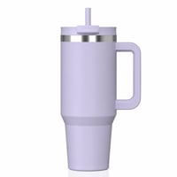WATERSY Termos šalica od 1,2 L s 2 slamke, nepropusna za kavu — bez četke za čišćenje i 2 slamke (stanje: vidi 2. sliku) 1