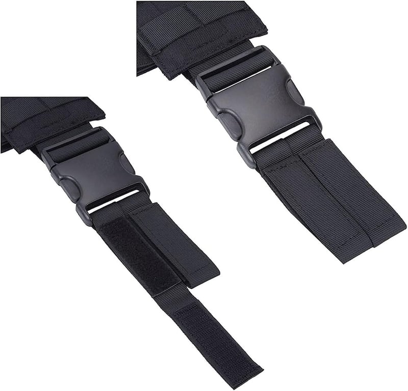 EXCELLENT ELITE SPANKER Taktikai Combtok Állítható Platform Molle Rendszerű Univerzális Táska Bal/Jobb Lábra Fekete Cordura Nylon
