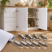 Set za obnovu kuhinje: 4x magnetni otvarač + 2x soft-close panti + 2x kutni panti + folija za namještaj 1