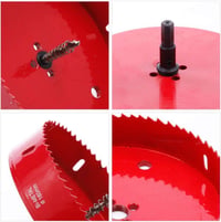 Anladia M42 HSS 140mm-es Piros Fém Lyukfűrész Hexa Tüskével 8