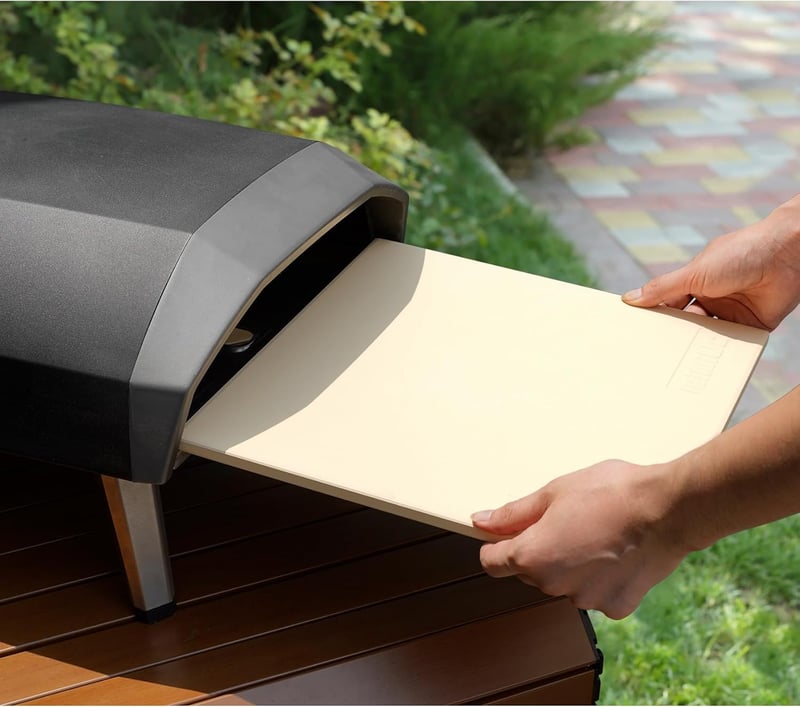 Mimiuo Pizzakő 33x33 cm Cordierite Sütőhöz és Grillhez Kenyérhez Süteményhöz