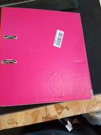 Biblioraft din plastic PP Kangaro A4, lățime cotor 7,5 cm, roz — dosar cu inele — zgârietură pe o parte (stare: vezi a 2-a poză) 3