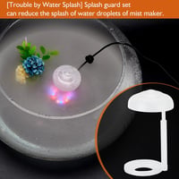 FITNATE Ultrahangos Párásító 12 LED Színváltós Világítással - Szökőkút, Tó, Akvárium Ködgenerátor 400ml/h Párateljesítménnyel, 24V Biztonság 6
