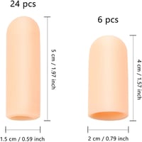 Aprikóz színű szilikon ujjvédő sapka gyerekeknek, 30 db-os készlet 2