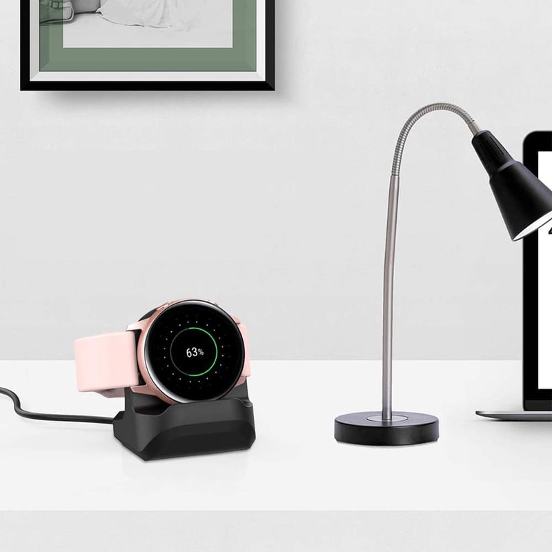 MoKo Töltőállomás Samsung Galaxy Watch 4/4 Classic/3/Active 1/2 Okosórákhoz - Hordozható Szilikon Tartó, Csúszásmentes Töltőállvány