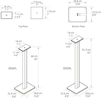 Kanto SP26PL Fekete Hangfal Állvány - 26" Könyvespolc Hangfalakhoz, Stabil Fém Konstrukció, 66 cm Magas 7