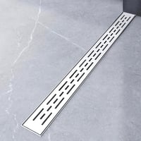AICA 80 cm-es rozsdamentes acél zuhanyfolyóka, extra lapos padlólefolyó szett szagelzáróval 1