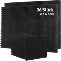 Akusztikai habszivacs panel 36 db, hangszigetelő fali burkolat stúdióba, játékszobába 1