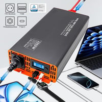DATOUBOSS Feszültségátalakító 12V-230V 2000W/4000W Tiszta Szinusz Inverter LCD Kijelzővel, USB és Type-C Porttal Lakóautóhoz, Autóhoz 2