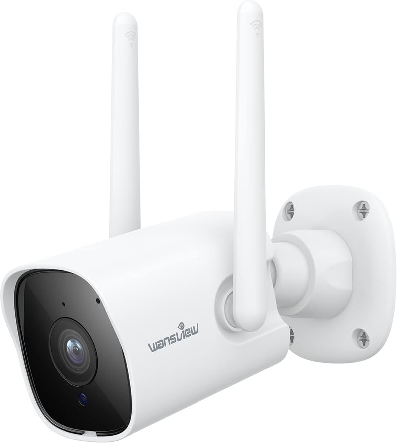Wansview 2K WiFi Kültéri Biztonsági Kamera - Adatvédelmi Zónával, Kétirányú Hanggal, SD Kártyahely (Fehér)