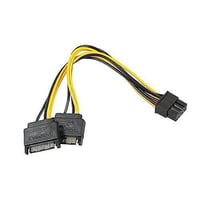 LeHang 4db 15 tűs SATA-PCI-E videokártya tápkábel elosztó, 15 cm 3