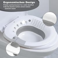 DEANIC Összecsukható WC-re Akasztható Ülőfürdő Kád - Aranyér, Szülés Utáni és Idősek Ápolására (Szürke) 5