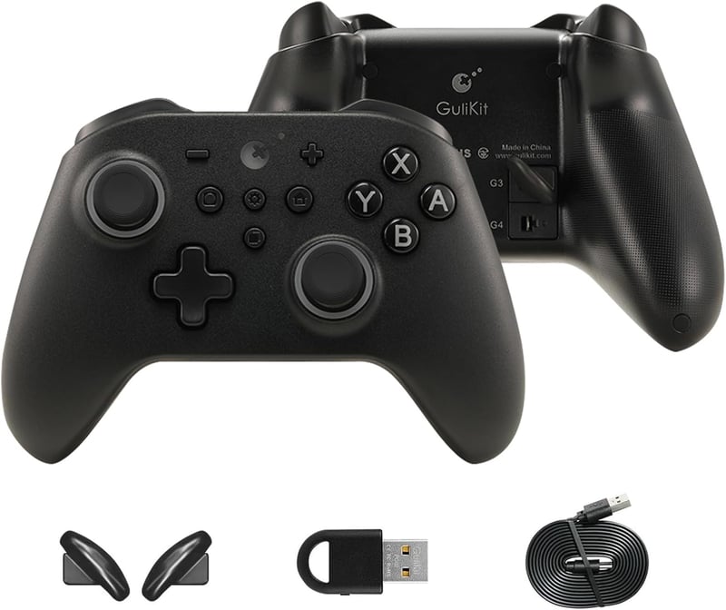 GuliKit KK3 Pro Vezeték Nélküli Kontroller Nintendo Switch/OLED/PC/Steam Deck Eszközökhöz - Hall Joystick, 1000Hz Válaszidő, Maglev Rezgés,