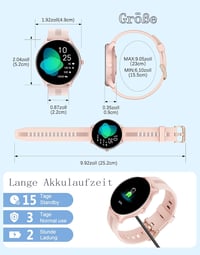 HUAKUA Okosóra Telefonálási Funkcióval, Bluetooth Hívás, SpO2 Mérés, Pulzusmérő 8