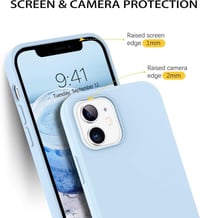 Apple iPhone 12 Világoskék Szilikon Védőtok Mikroszálas Béléssel 6