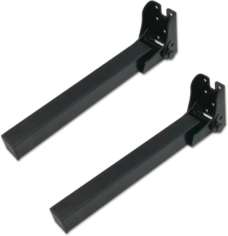 HAOMEO 2db összecsukható asztalláb, négyzet, fekete, 40cm magasság