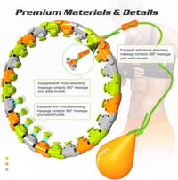 Bubbacare Smart Hoop Állítható Fitness Karika 27 Levehető Elemmel - Otthoni Edzés, Zsírégetés, Masszázs Funkcióval, 130 cm-ig 4