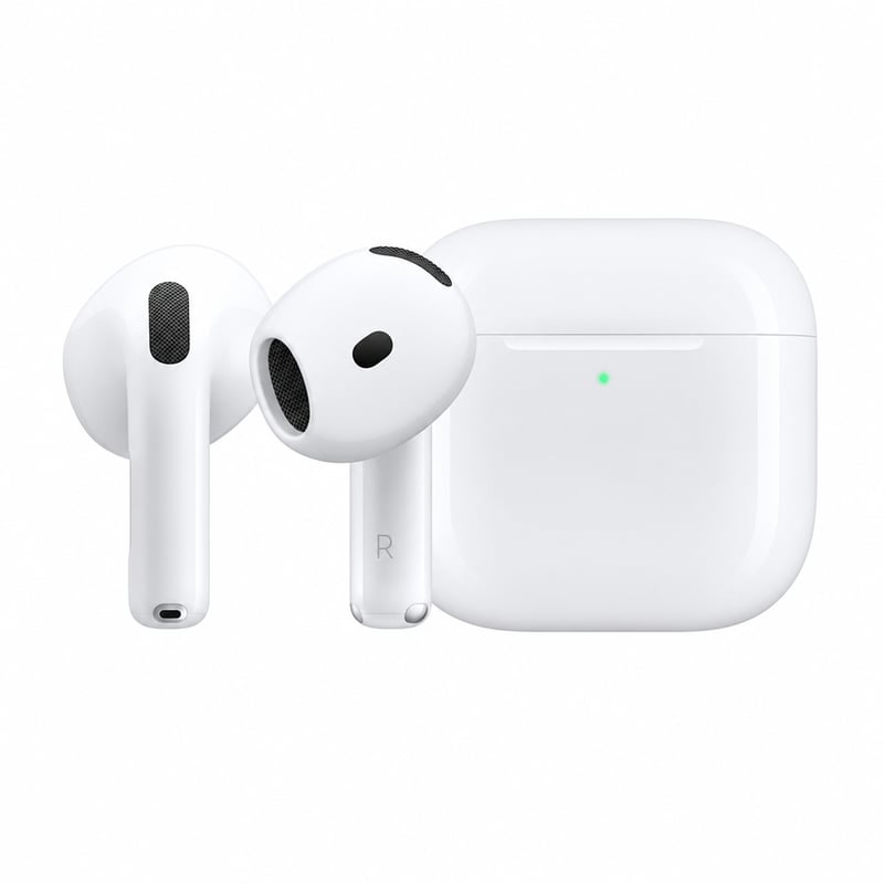 Apple AirPods 4 vezeték nélküli fülhallgató aktív zajszűréssel, USB-C töltőtokkal — töltőkábel nélkül (állapot: lásd a 2. képet)