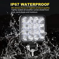 RIGIDON 10 db-os 48W LED Munkalámpa Szett - 3,3" Mini Spotlámpák Terepjáróhoz, SUV, ATV, Traktor, 4x4 Járművekhez, 6000K Fehér Fény, Vízálló 2