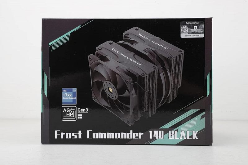 Thermalright FC140 Fekete CPU Hűtő - Dupla Tornyos, 5 Hőcsöves, PWM Ventilátoros