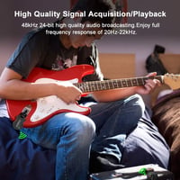 LEKATO 5.8GHz Vezeték Nélküli Gitár Rendszer - Újratölthető Adó-Vevő Szett Elektromos Gitárhoz és Basszusgitárhoz, Interferenciamentes 4