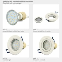 Süllyeszthető GU10 LED spotlámpa keret szett, 3 darabos 3