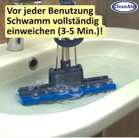 CleanAid OneTouch GO! Felmosó - Rozsdamentes Acél Nyéllel, Extra Nedvszívó PVA Szivaccsal, Csavarófunkcióval, Összecsukható Szegmensekkel Pa 7