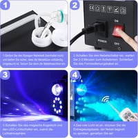 HOLDLAMP Ködgép 500W 8 LED Fénnyel RGB Színes Fényeffektekkel Távirányítóval Parti Halloween Esküvő Színpad Rendezvény 5