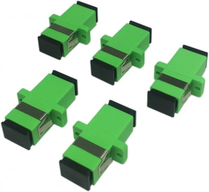 Zöld APC Simplex Optikai Adapter, Női-Női, 5db - Hálózati Csatlakozó