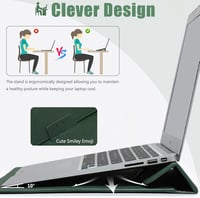 MacBook Pro 16" M3/M2/M1 védőtok állvánnyal, XPS 15 kompatibilis - Éjzöld 2