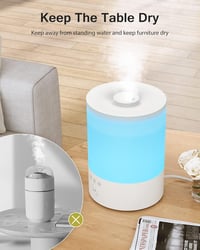 Maxcio 2,5L-es ultrahangos párásító, 3 ködmóddal, időzítővel és LED éjjeli fénnyel 5