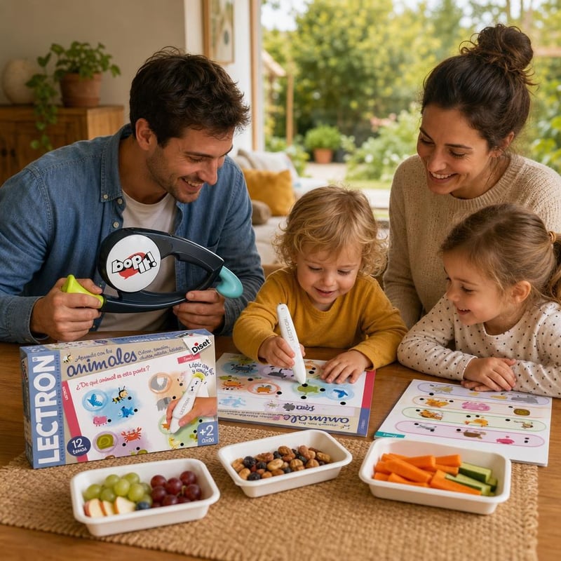 Herný balíček pre rodinu: náučná hra + postrehová hra + 50x kompostovateľná miska