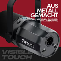 FDUCE SL40 Profi Streaming Mikrofon USB/XLR Csatlakozással, Beépített Fejhallgató Kimenettel - Black, SL40 USB, XLR 3