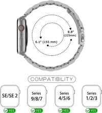 Apple Watch Rozsdamentes Acél Cserepánt - Minden Sorozathoz Kompatibilis 6