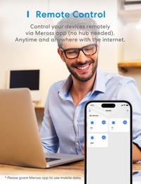 Meross WiFi Okos Konnektor Energiafogyasztás Méréssel - Alexa és Google Home Kompatibilis Időzíthető Távirányítható Aljzat, 16A 3840W, 2db F 5