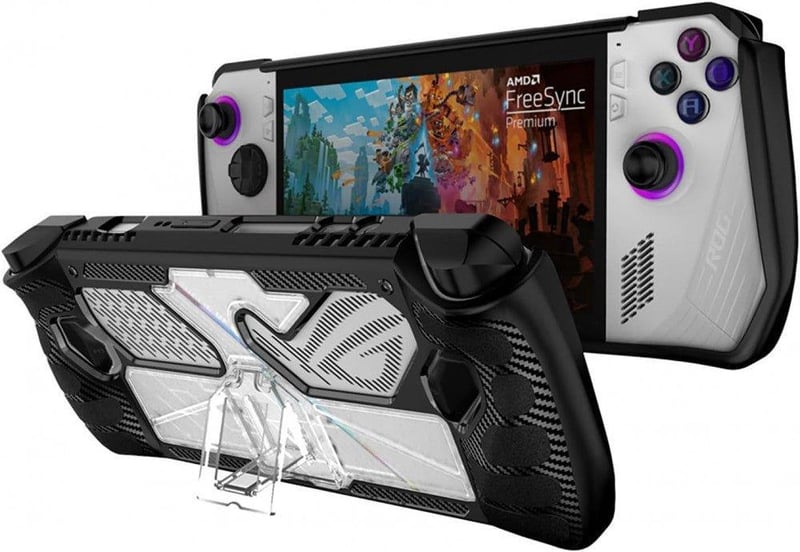ASUS ROG Ally 7" Ütésálló Fekete Tok Állvánnyal - Felújított