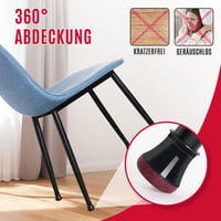 OCONDA 24 db Fekete Szilikon Széklábvédő Filcbetéttel - Ferde Széklábakhoz 14-18 mm - Padlóvédő Bútorlábsapka Kerek Lábakra - Zajcsökkentő 9